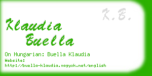 klaudia buella business card